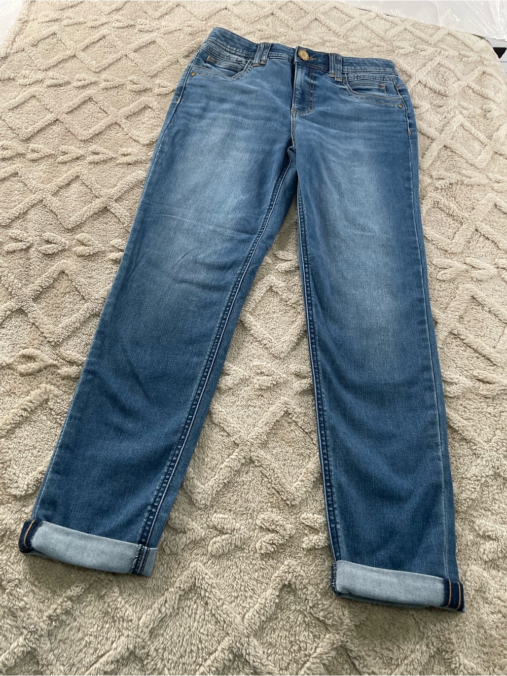 Democracy Boyfriend Jeans in Medium Blue Wash Sz 6 Ab Technology